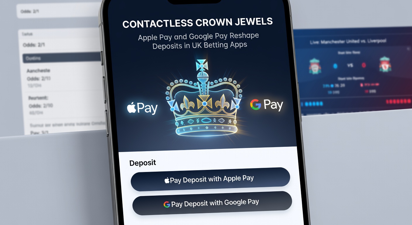 Close-up of a hand holding a phone using Google Pay to deposit funds into a betting app, with race odds visible in the background