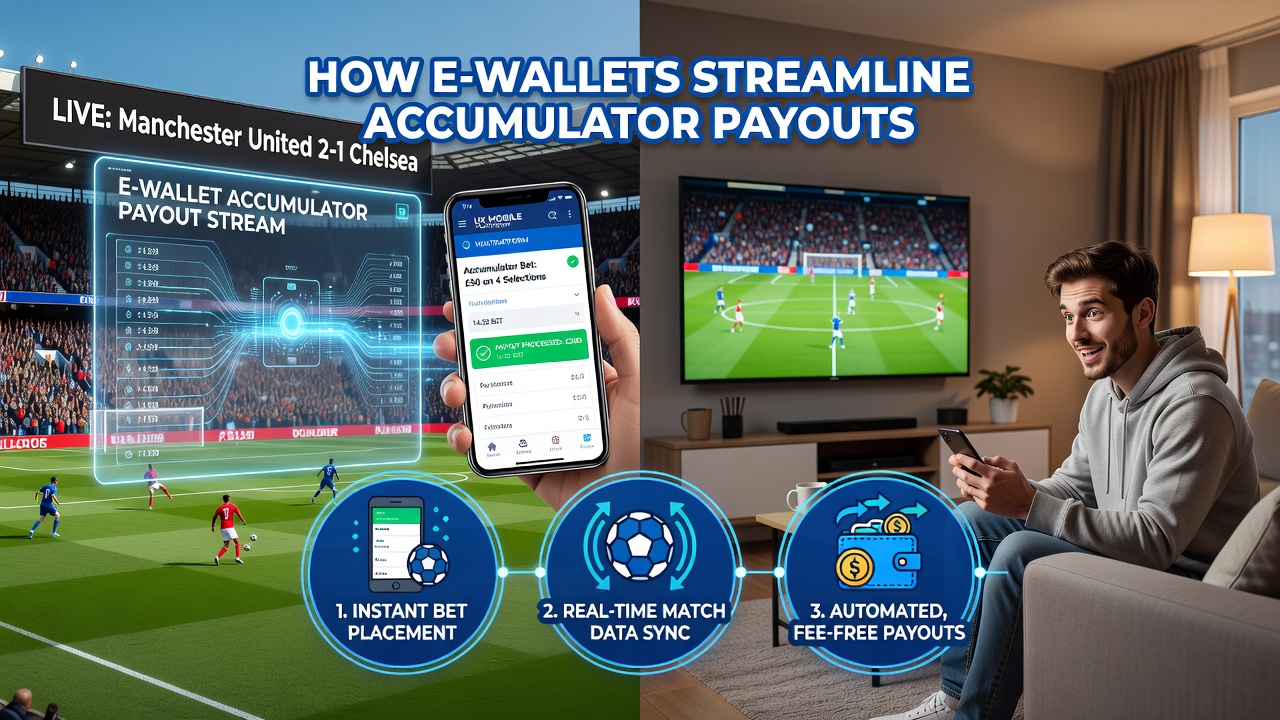 Close-up of smartphone screen showing e-wallet confirmation for football accumulator payout