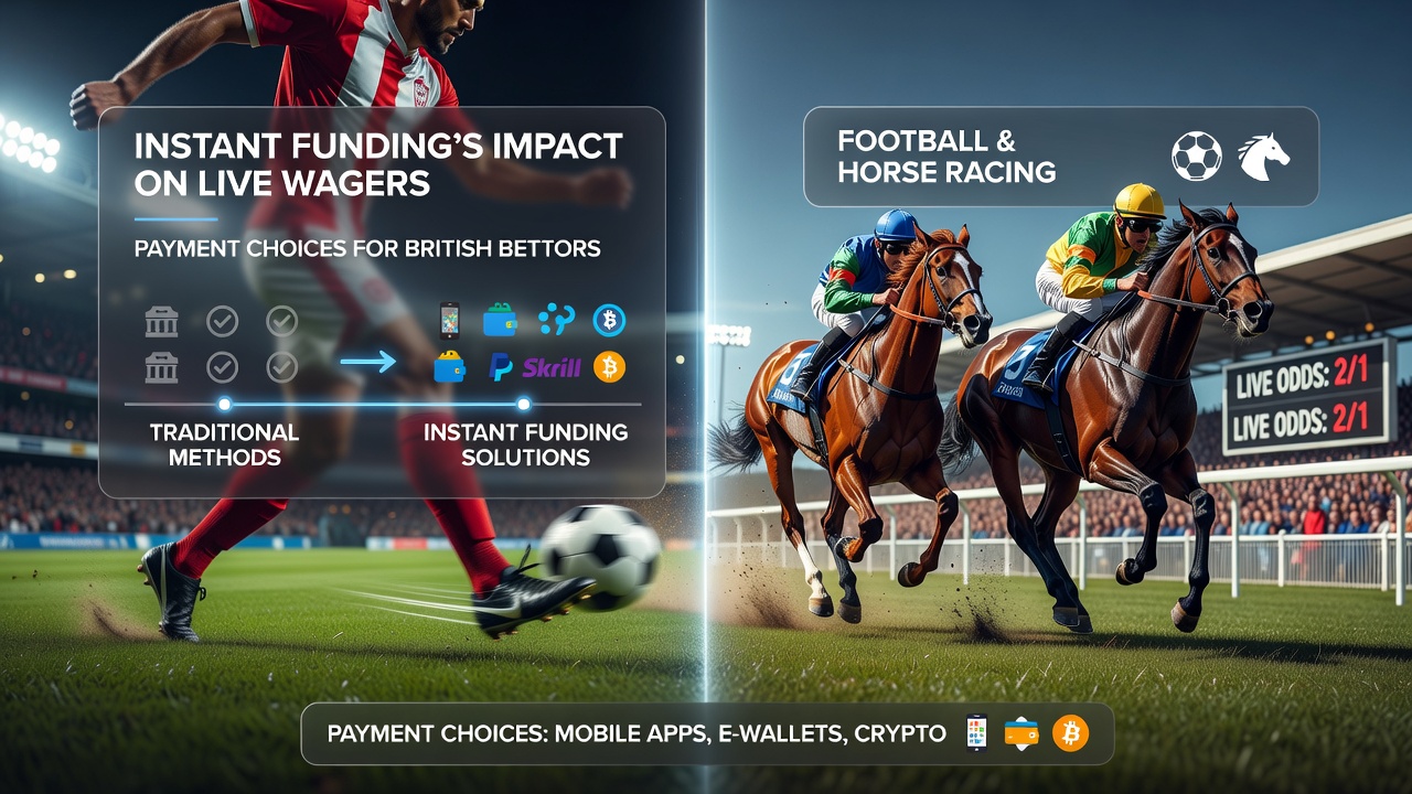 British bettors using mobile apps for instant deposits during live football and horse racing events