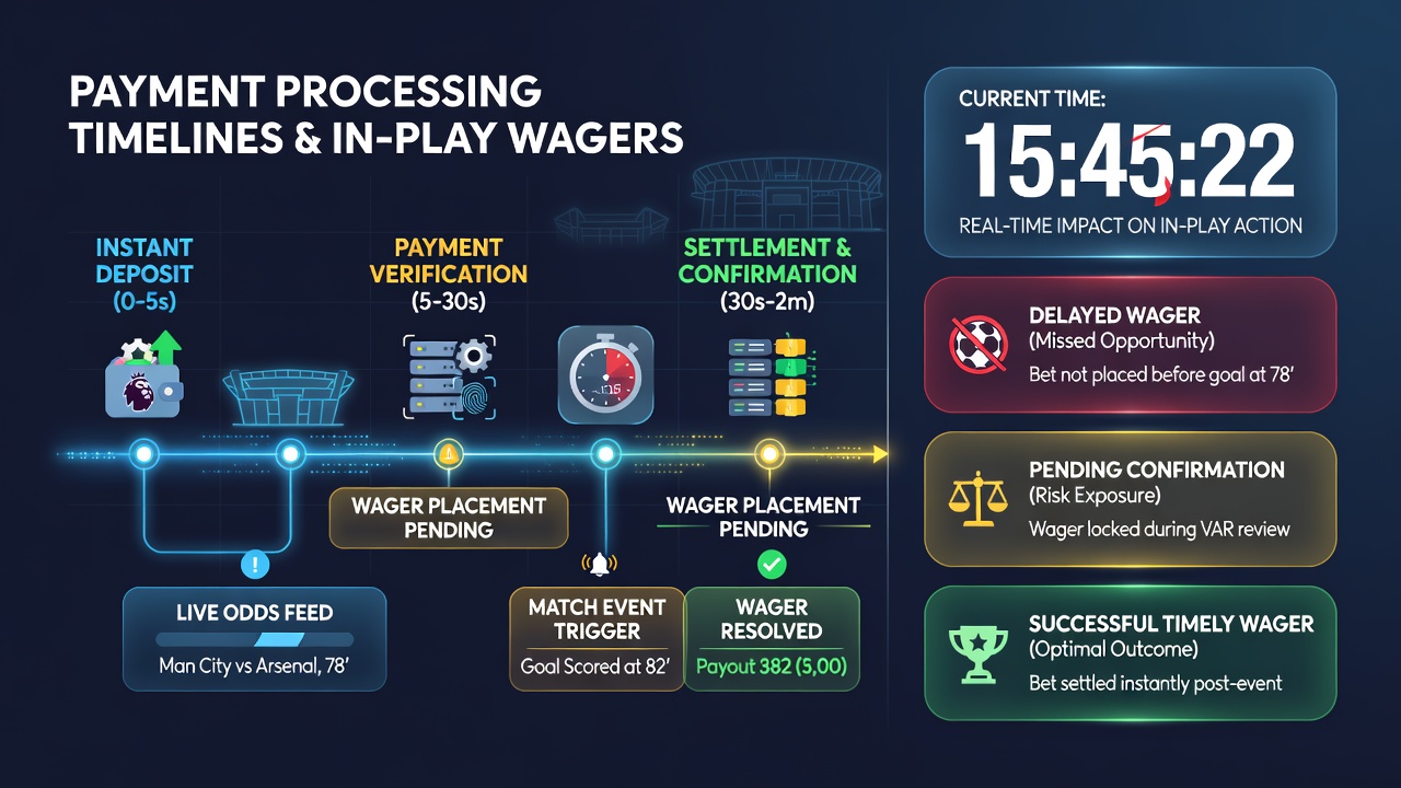 Chart showing payment method timelines during live Premier League matches