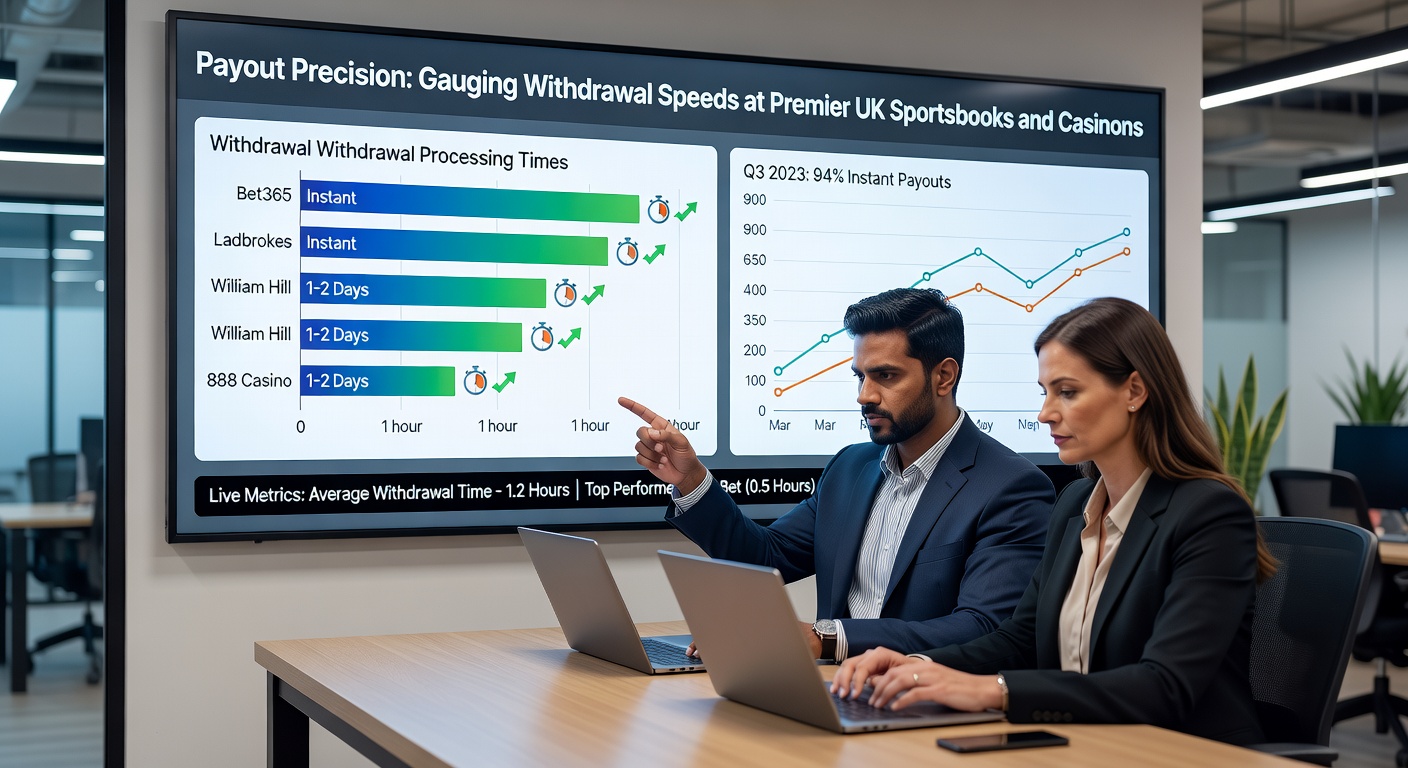 Infographic detailing payment method icons and their typical withdrawal timelines at leading UK casinos, with clocks showing fastest options